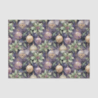 Raio de Luxo Roxo e Dourado Esplendor de Natal