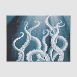 Papel De Seda Raios de Lua Azul da Galáxia em Tentáculos