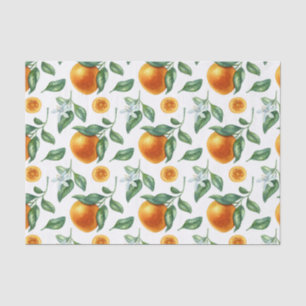 Papel De Seda Ramais de tangerina, Folhas e Flores