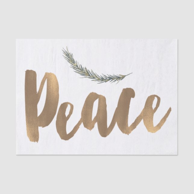 Papel De Seda Ramo de Paz de Férias Botânico Pinheiro Rústico Do (Frente )