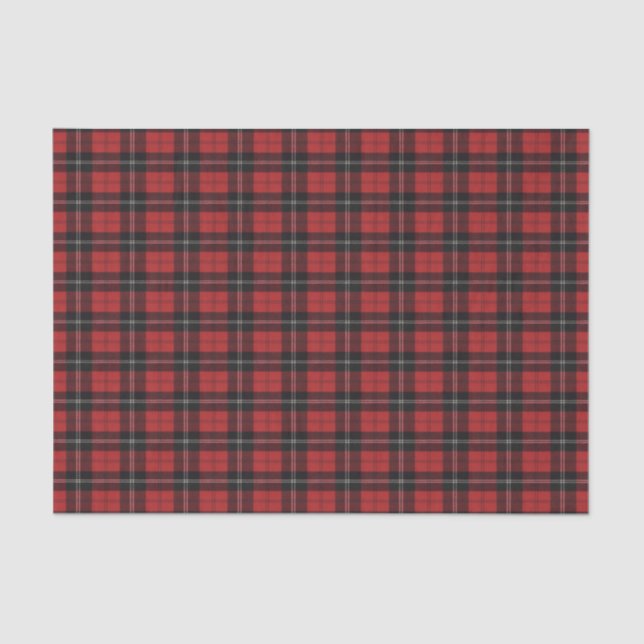Papel De Seda Ramsey Red Modern Original Scottish Tartan (Frente )