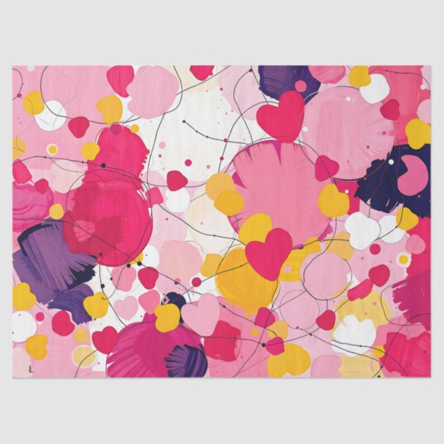 Papel De Seda "Random Love Thoughts" - Colourful Abstract (Frente )