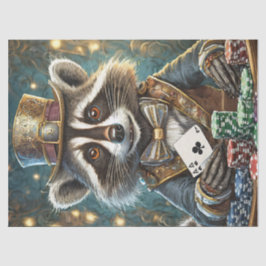 Papel De Seda Randy Rogue, Raccoon Jogando Poker