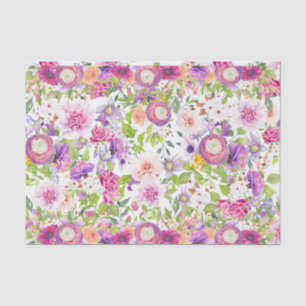 Papel De Seda Ranunculus Springtime e Rosa