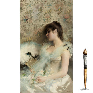 Papel De Seda Rapariga com beija-flores de Vittorio Matteo Corco