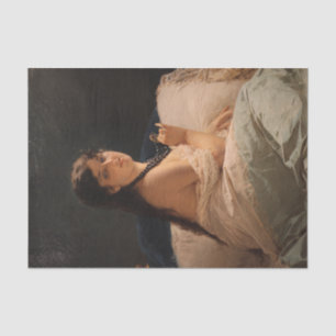 Papel De Seda Rapariga com Medalhão (por Gerolamo Induno)