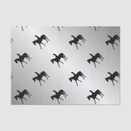 Papel De Seda Rapariga com Prata de Cavalo