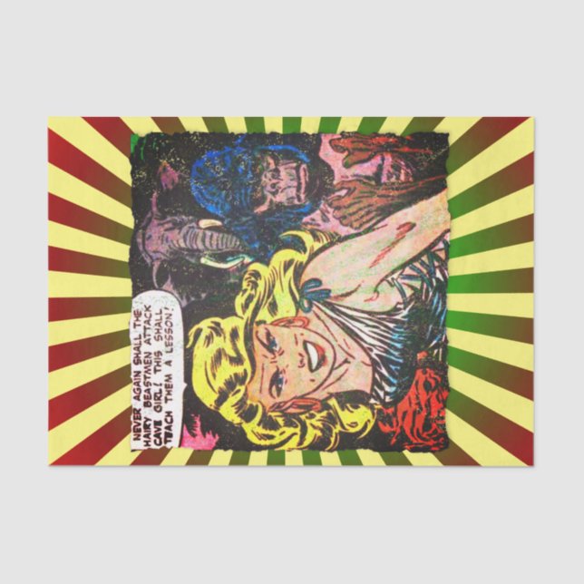 Papel De Seda Rapariga das Cavernas, Gorila, Livro de BD de Idad (Frente )