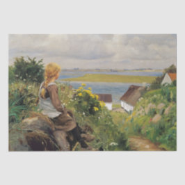 Papel De Seda Rapariga perdida em pensamento (por H.A. Brendekil