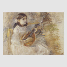 Rapariga Tocando Mandolin (por Berthe Morisot)