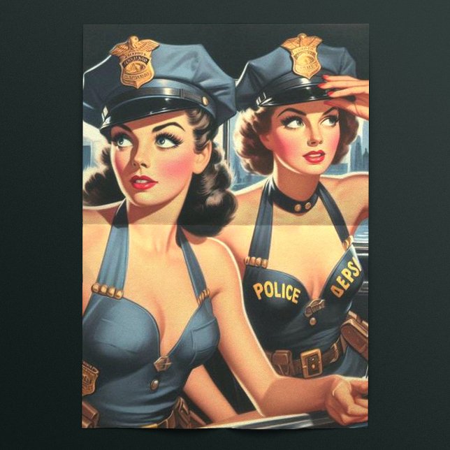 Papel De Seda Raparigas da Polícia de Retro (Criador carregado)