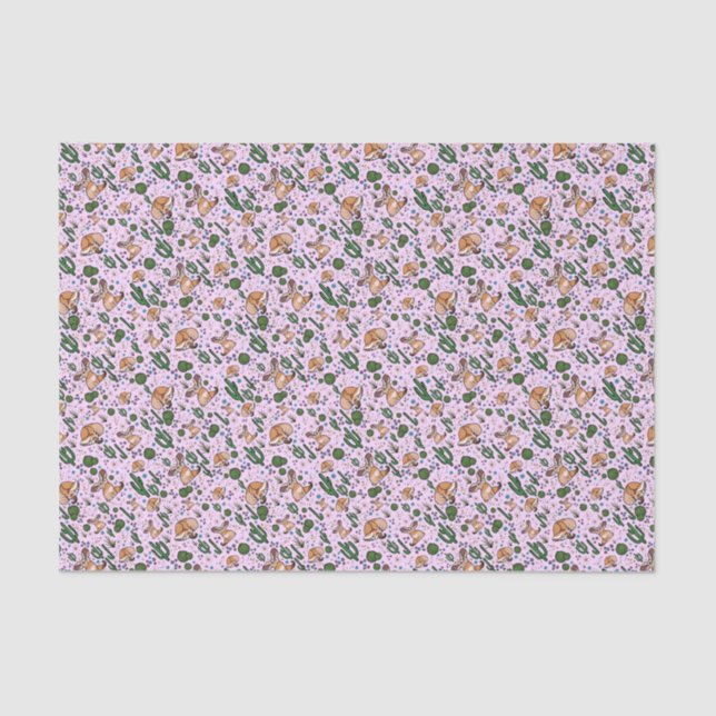 Papel De Seda Raposa Fenn a rosa (Frente )