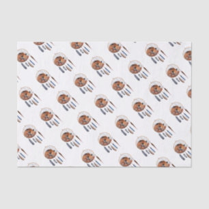 Papel De Seda Raposa Vermelha Dormindo no Dreamcatcher