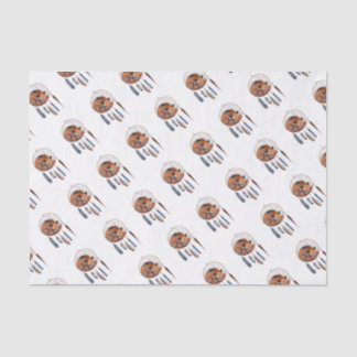 Papel De Seda Raposa Vermelha Dormindo no Dreamcatcher