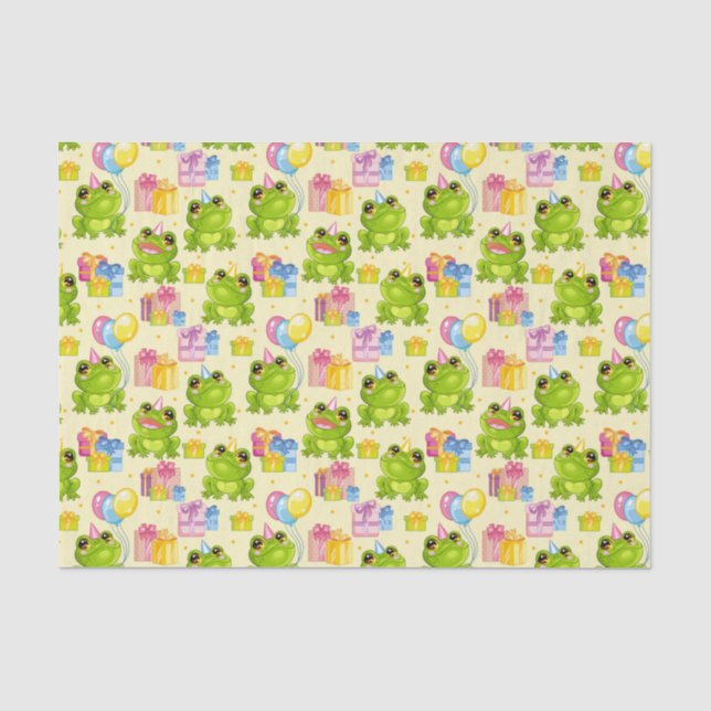 Papel De Seda Rãs de Aniversário  (Frente )