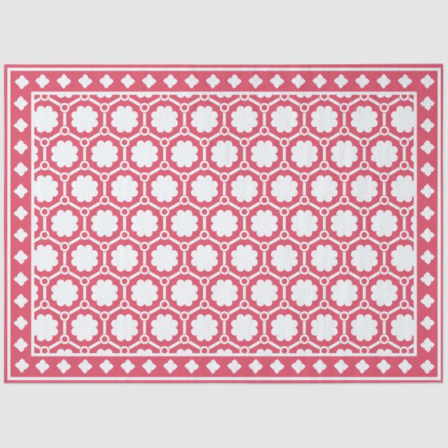 Papel De Seda Raspberry Modern Bone Inlay Decoupage Paper (Frente )