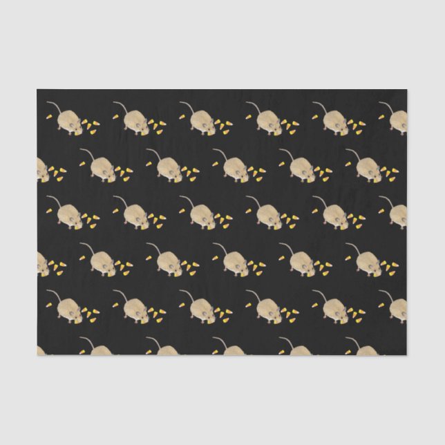 Papel De Seda Rato com Candy Corns (Frente )