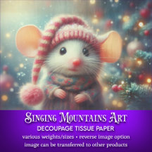 Rato de Natal Excêntrico Arte Rústica de Inverno D