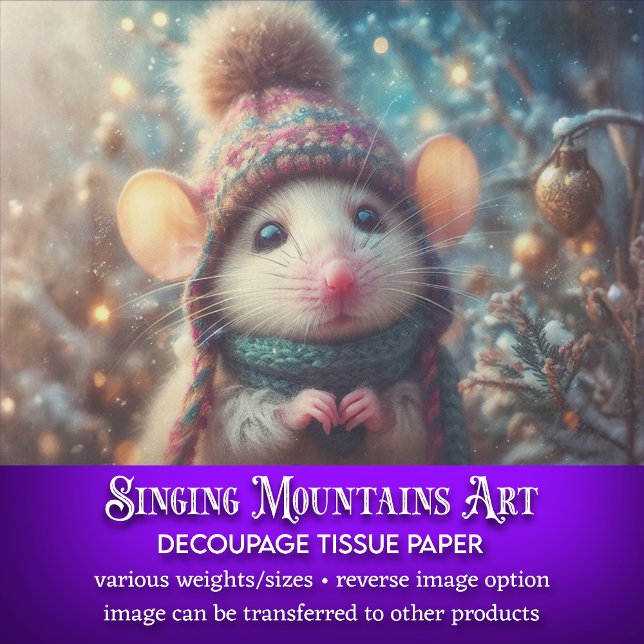 Papel De Seda Rato De Natal No Knit Que Desaparece (Criador carregado)