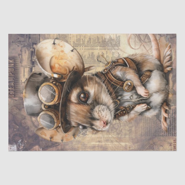 Papel De Seda Rato Steampunk (Frente )