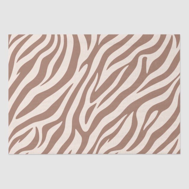 Papel De Seda Rato Zebra Print-Mocha (Frente )