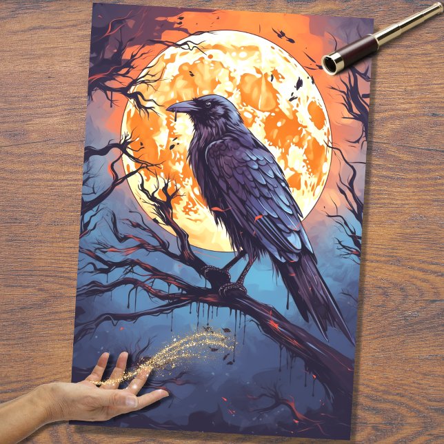 Papel De Seda Raven 2 Halloween Decoupage Paper (Criador carregado)