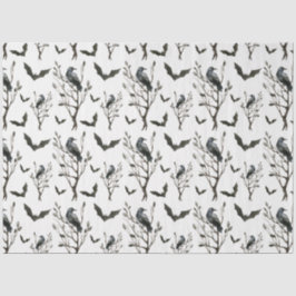 Papel De Seda Raven Bat Halloween Dom Wrapt Wrapting Tissue Pape