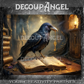 Papel De Seda Raven da Decoupagem da Chave Dourada