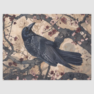 Papel De Seda Raven Decoupage Tecido para Mobiliário