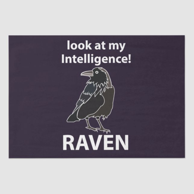 Papel De Seda Raven Olhe Minha Inteligência Raven (Frente )