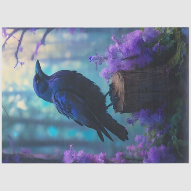 Papel De Seda Raven Stump Tissue Paper (Frente )