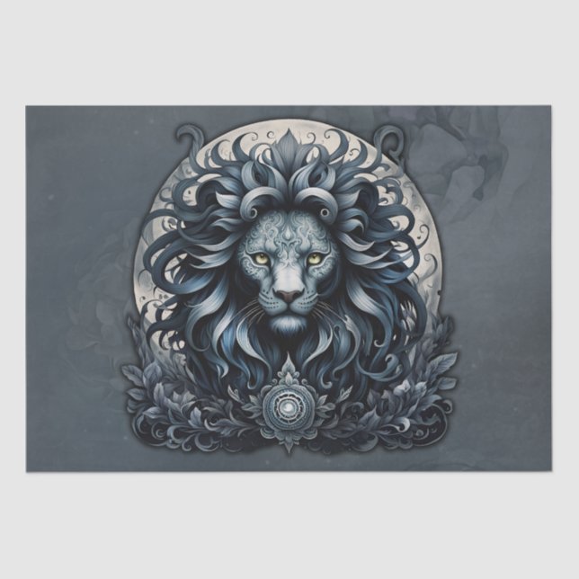 Papel De Seda Real elegância, uma majestosa ornamentado de cabeç (Frente )