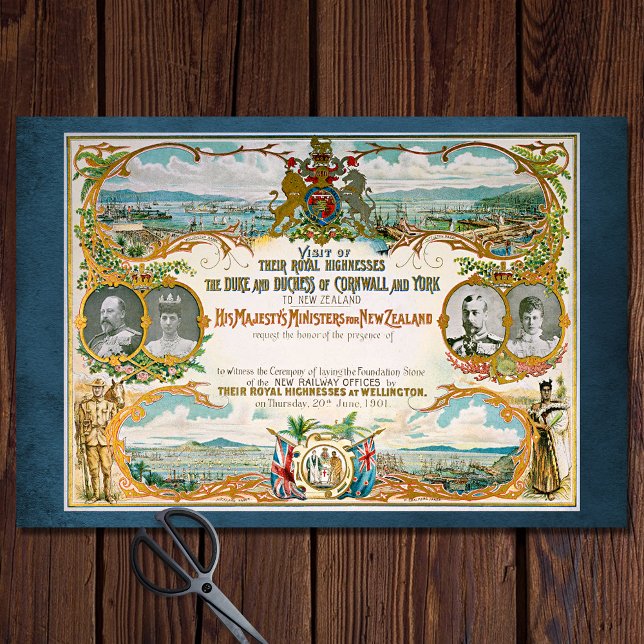 Papel De Seda Real Visita Histórica Ephemera Decoupage Paper (Criador carregado)