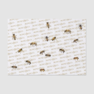 Papel De Seda Realistic HoneyBees Gold Beekeeper's Tissue Paper
