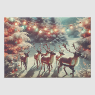 Papel De Seda Rebeldes Vintage e Luzes de Natal
