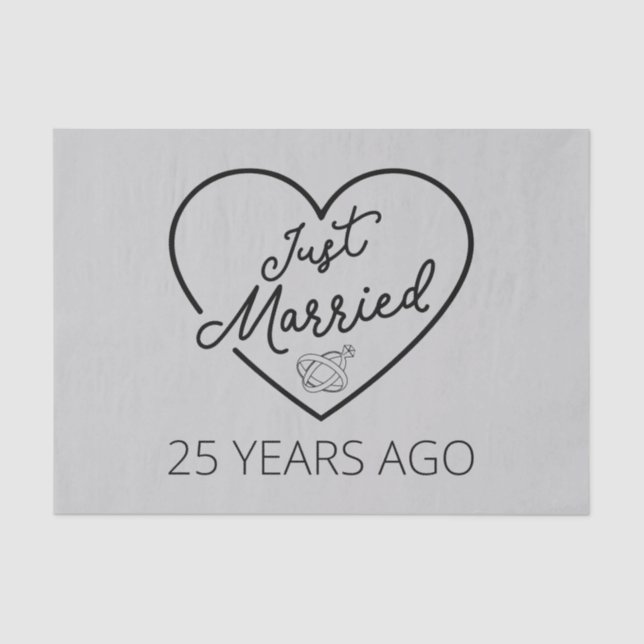 Papel De Seda Recem casados 25 Anos Atrás III (Frente )