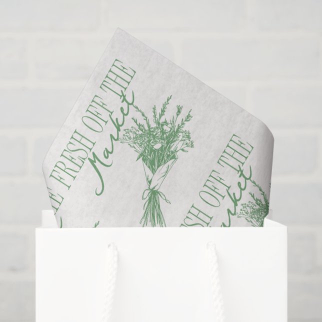 Papel De Seda Recém-saído do Mercado Chá de Noiva Verde (Sacola de presentes)