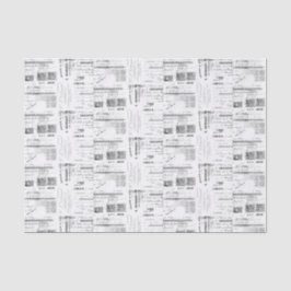 Papel De Seda Recibo Francês Vintage