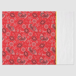 Papel De Seda Red Bandana 2 Tone Yellow Rustic Modern