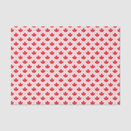 Papel De Seda Red Canadian Flag Maple Leaf Diamond Patterno