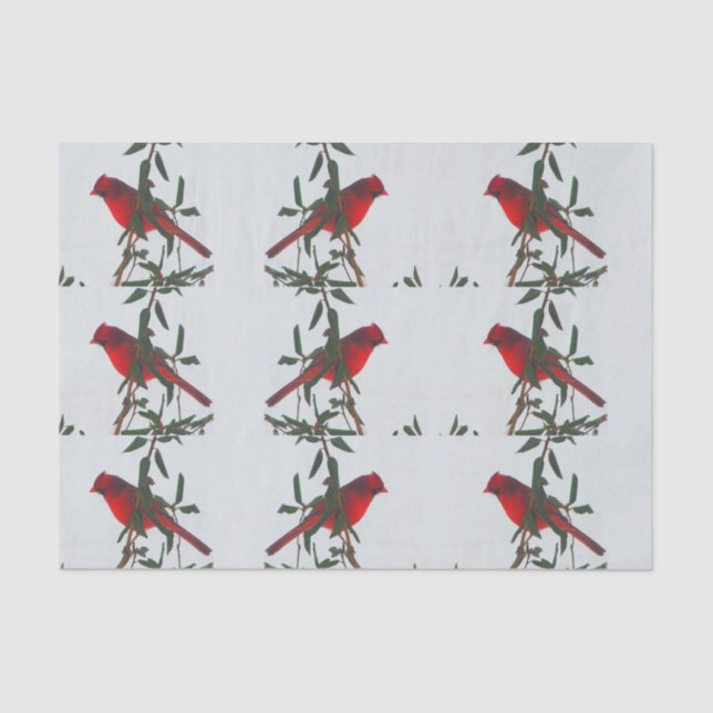 Papel De Seda Red Cardinal Natal (Frente )