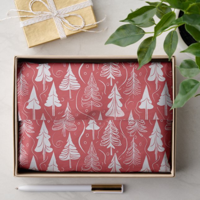 Papel De Seda Red Christmas Pattern#6 ID1009 (Presente)