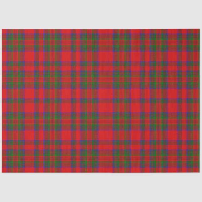 Papel De Seda Red Christmas Wool Texture Plaid (Frente )