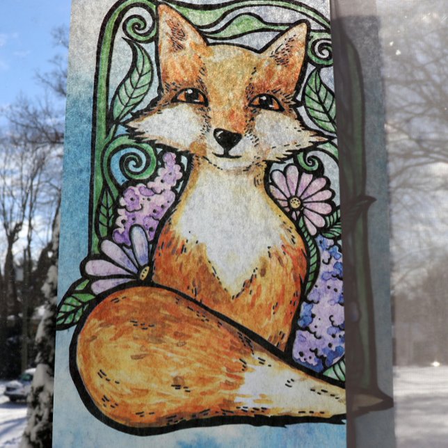 Papel De Seda Red Fox Floral Art (Criador carregado)