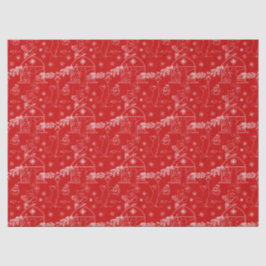 Papel De Seda Red green & white Christmas winter cats