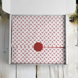 Papel De Seda Red Holly Berry minimalista no Natal branco