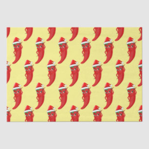 Papel De Seda Red Hot Pepper Diva Com Santas Hat