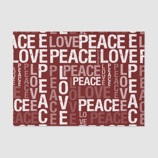 Papel De Seda Red Peace and Love (Frente )