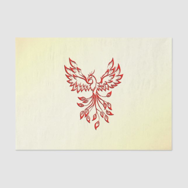 Papel De Seda Red Phoenix Rises (Frente )
