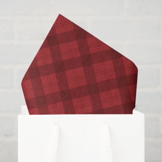 Papel De Seda Red Plaid Christmas Gift (Sacola de presentes)
